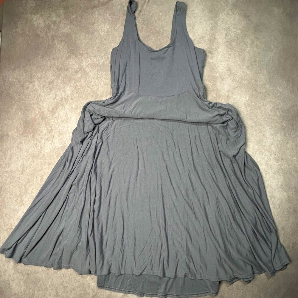 Athleta Womens Gray Modal Stretch Scoop Neck Maxi Dress Size L - Picture 3 of 6